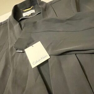 Calvin‎ Klein Suits Blazer Jacket Womens XL Black Open Front Career NWT